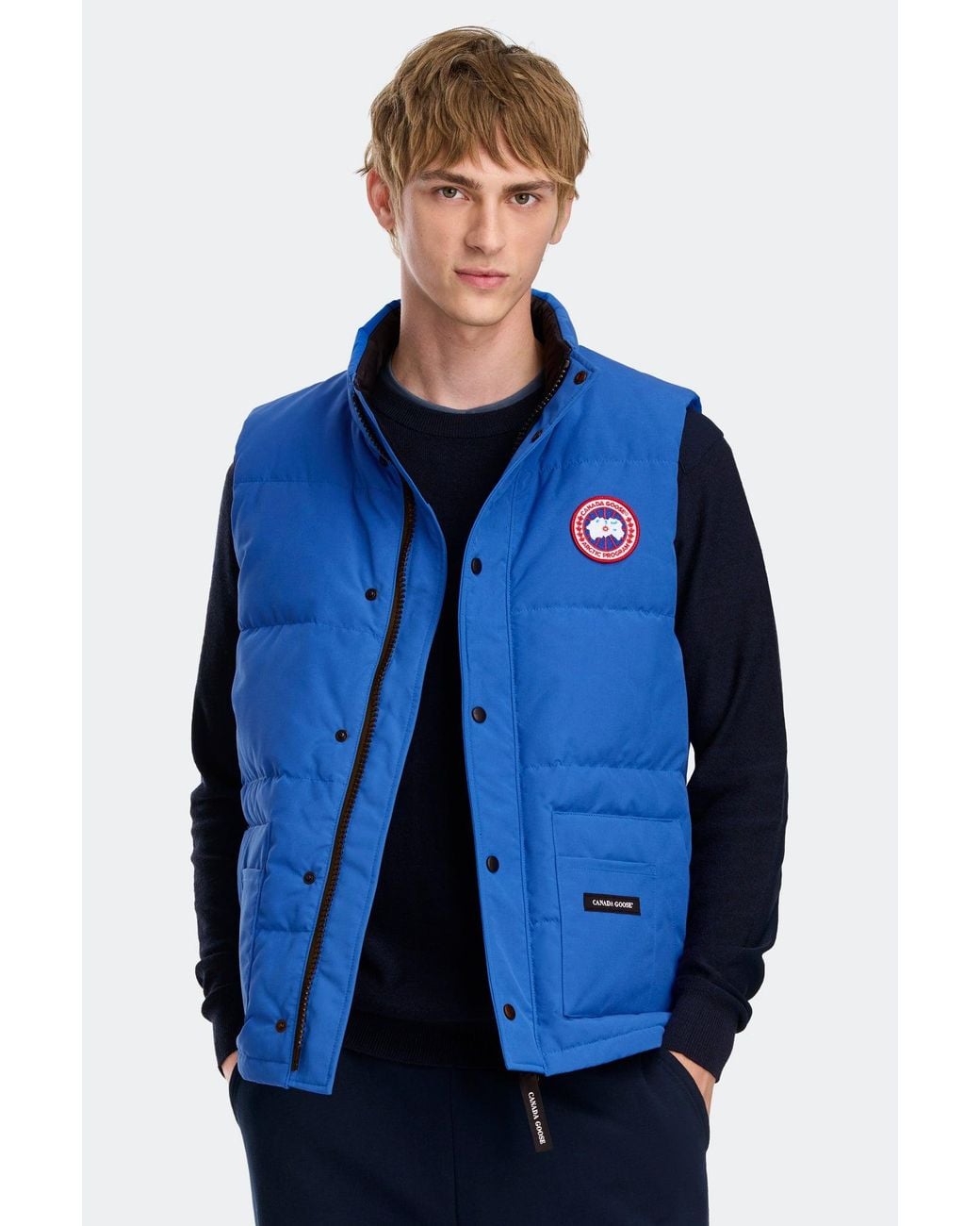 Canada Goose Blue Freestyle Crew Pbi Vest for men