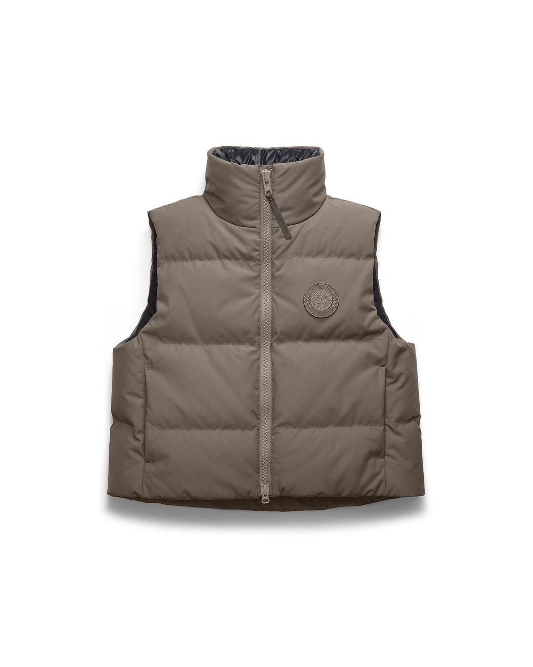 Canada Goose Brown Grandview Cropped Vest Tonal Disc