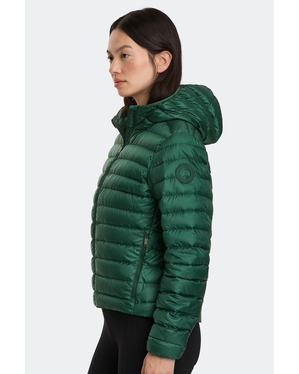 Canada Goose Green Aethera Hoodie Tonal Disc