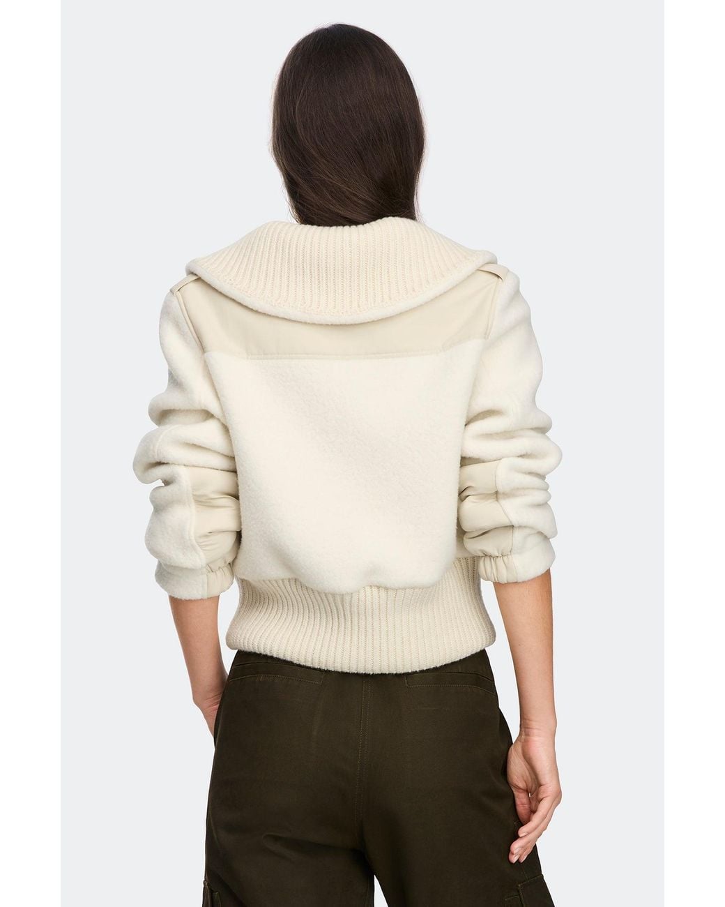 Canada Goose Black Varyn Cropped Fleece Jacket