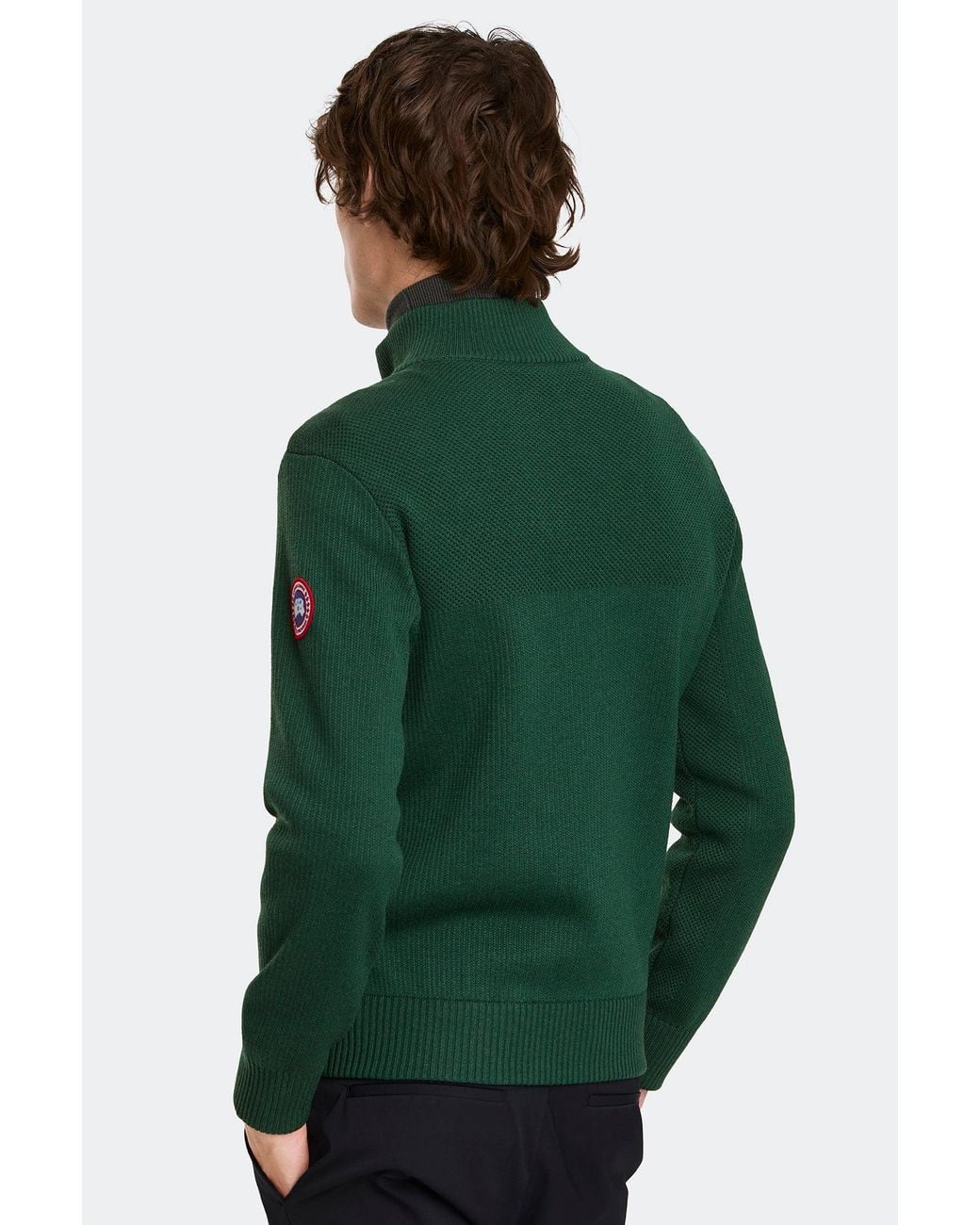 Canada Goose Green Hybridge Knit Jacket for men