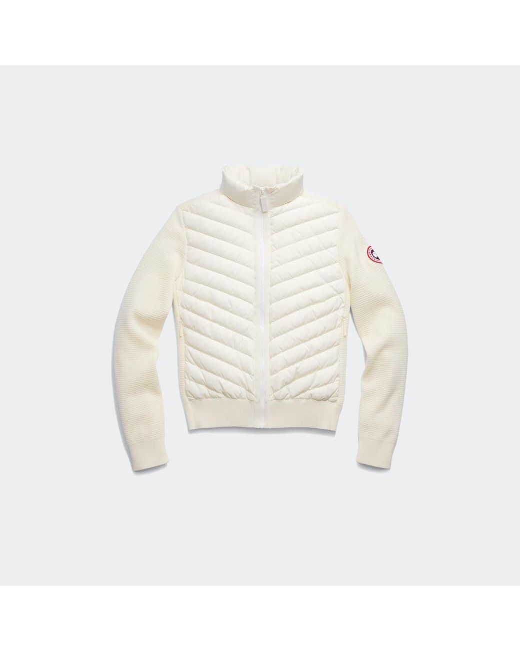 Canada Goose White Hybridge Knit Jacket