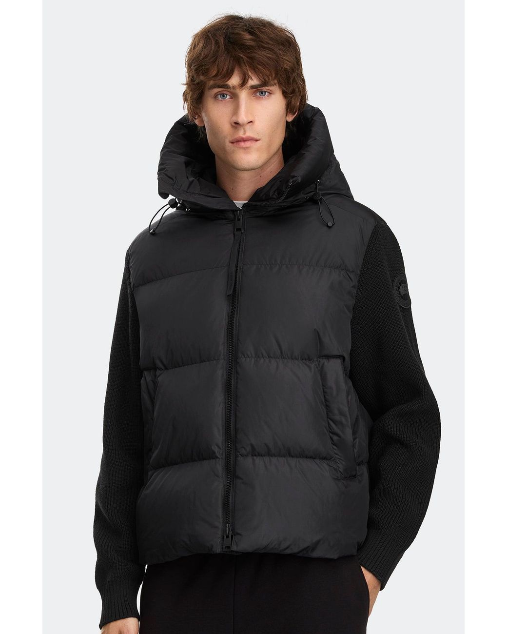 Canada Goose Black Hybridge Grove Knit Hoodie for men