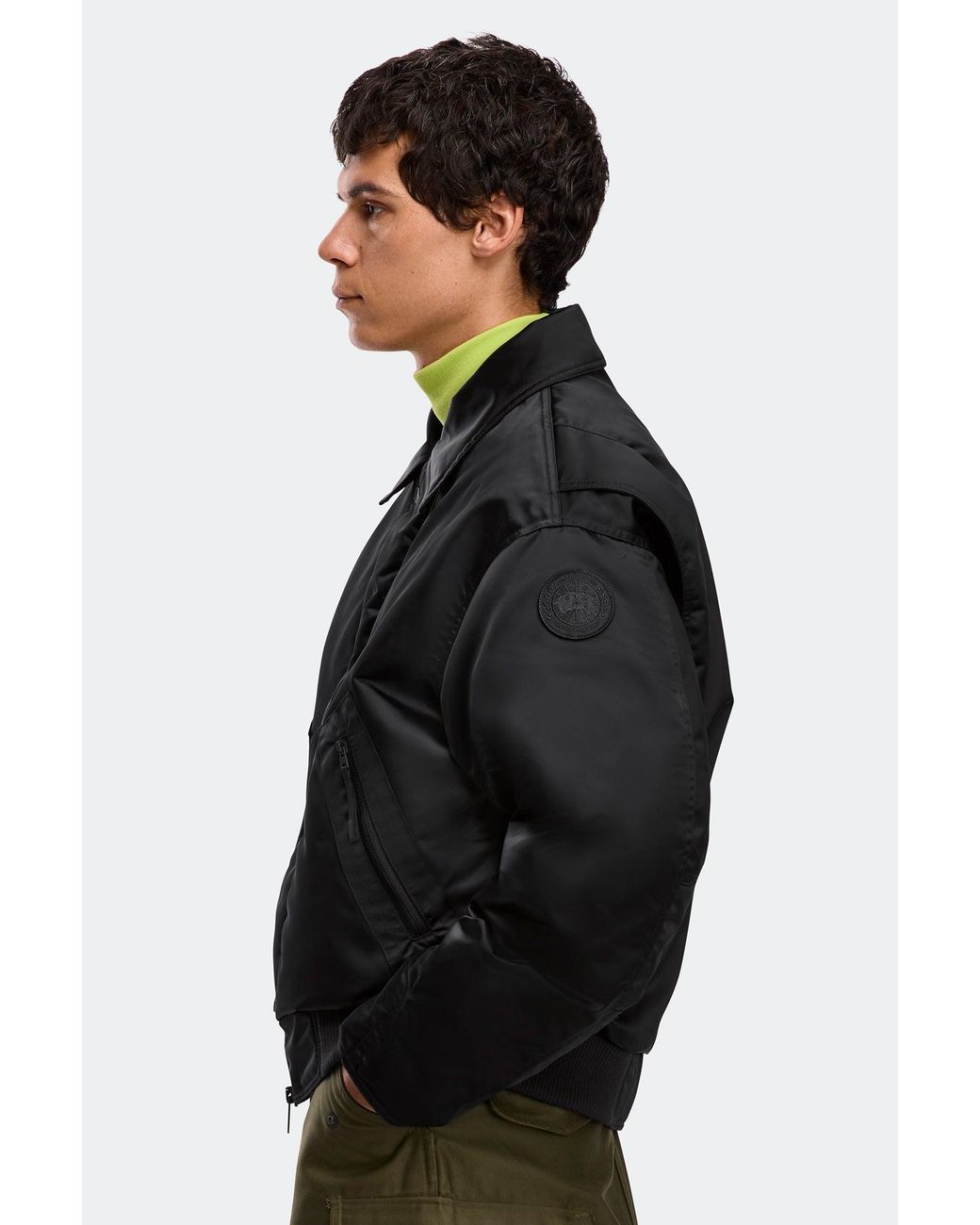 Canada Goose Black Seguin Aviator Bomber for men