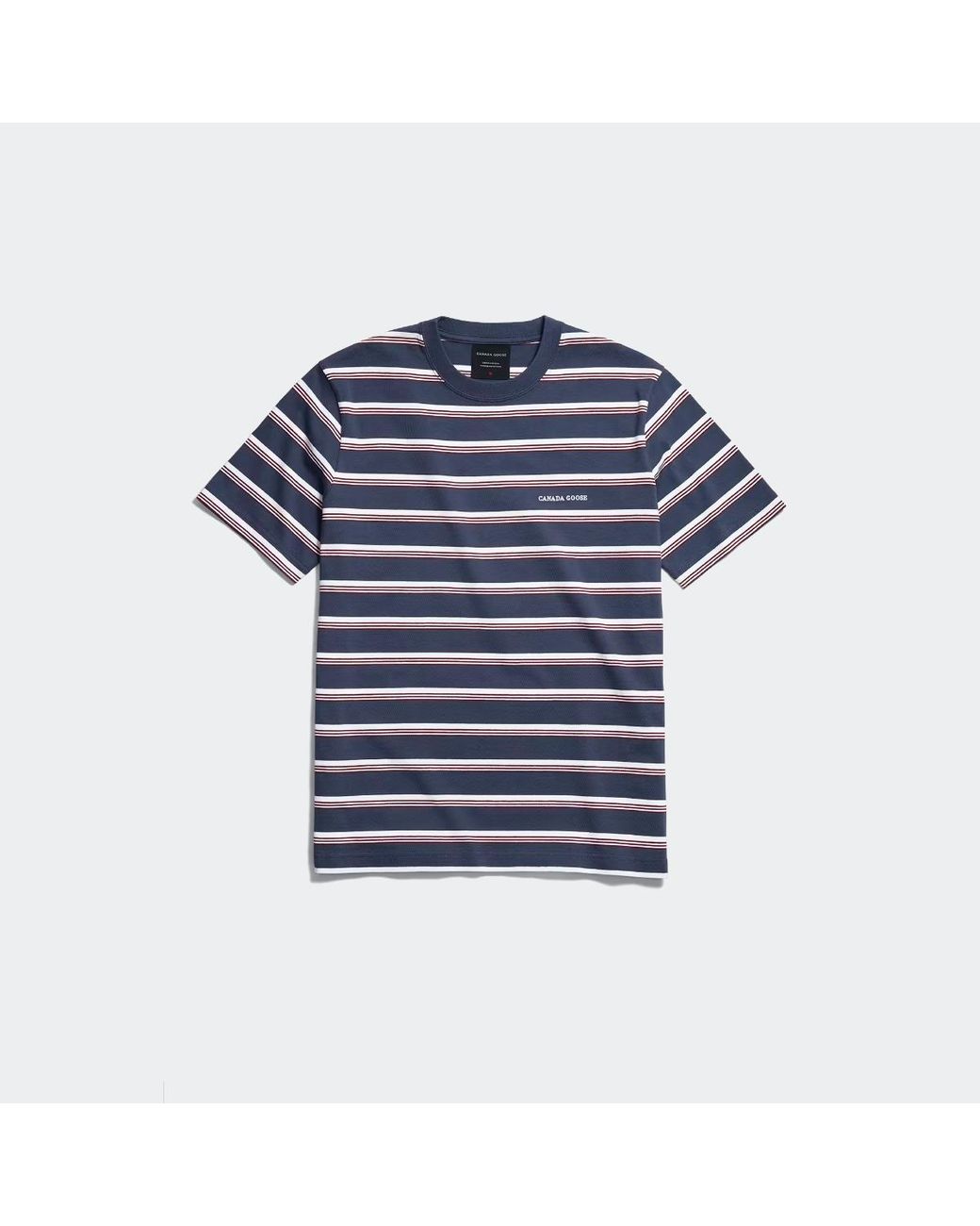 Canada Goose Blue Vantage Striped T-Shirt for men