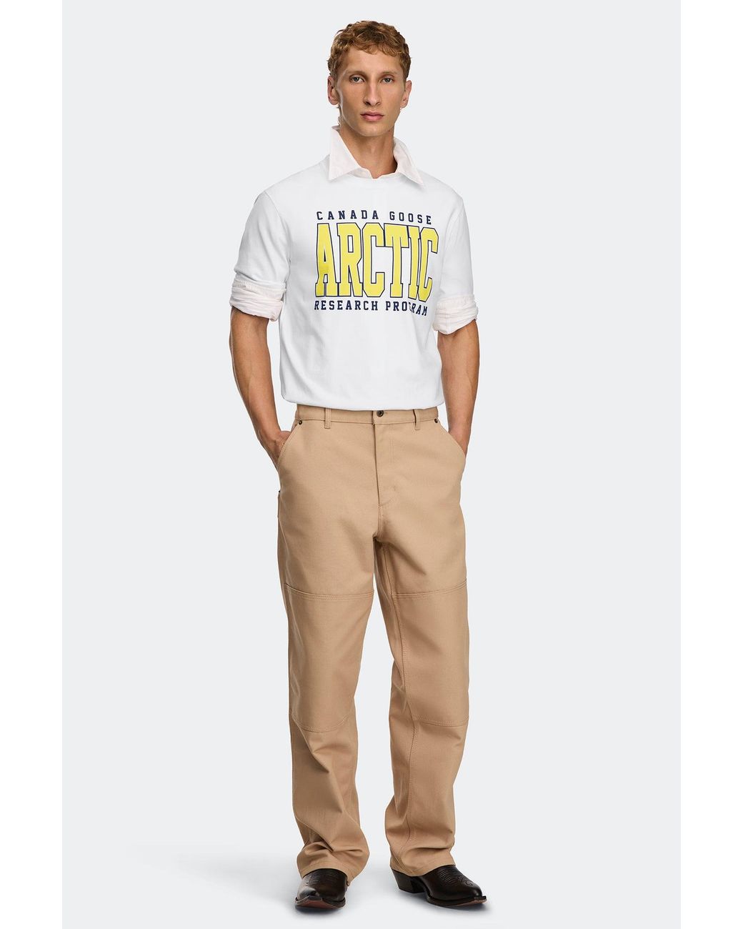 Canada Goose White Ocra Arctic T-Shirt for men