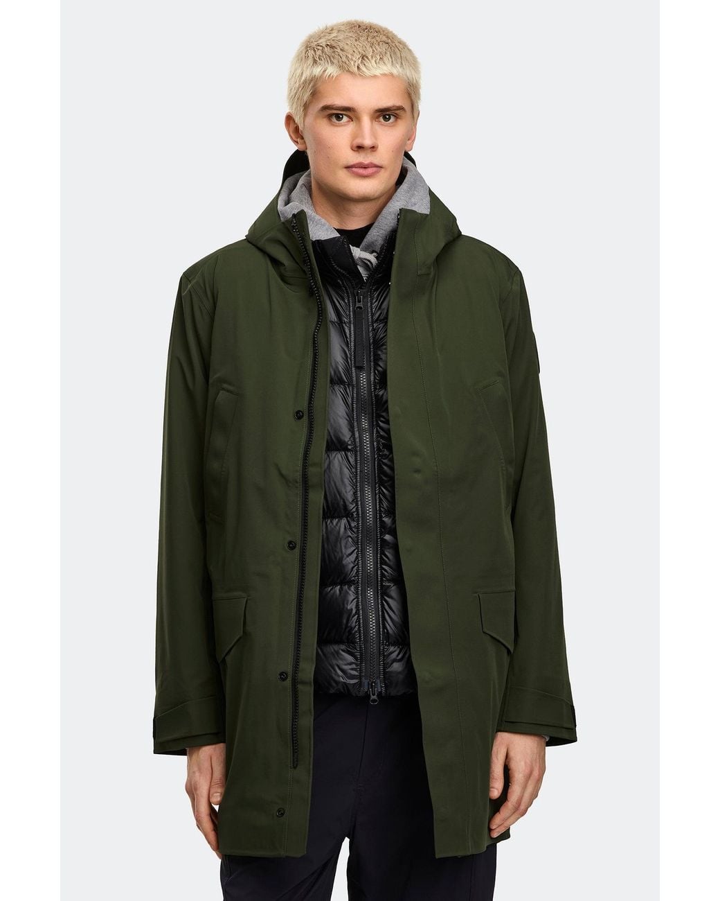 Canada Goose Green Barclay Rain Jacket Disc for men