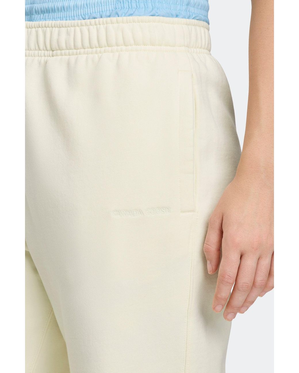 Canada Goose White Wander Embroidered Jogger