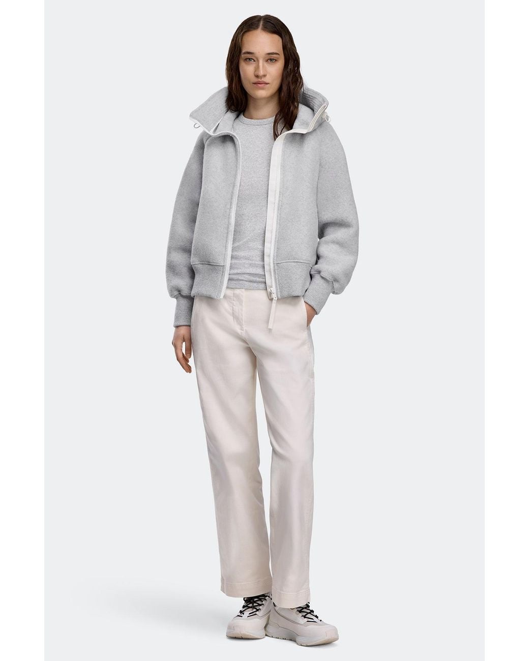 Canada Goose Gray Chilliwack Fleece Bomber Disc