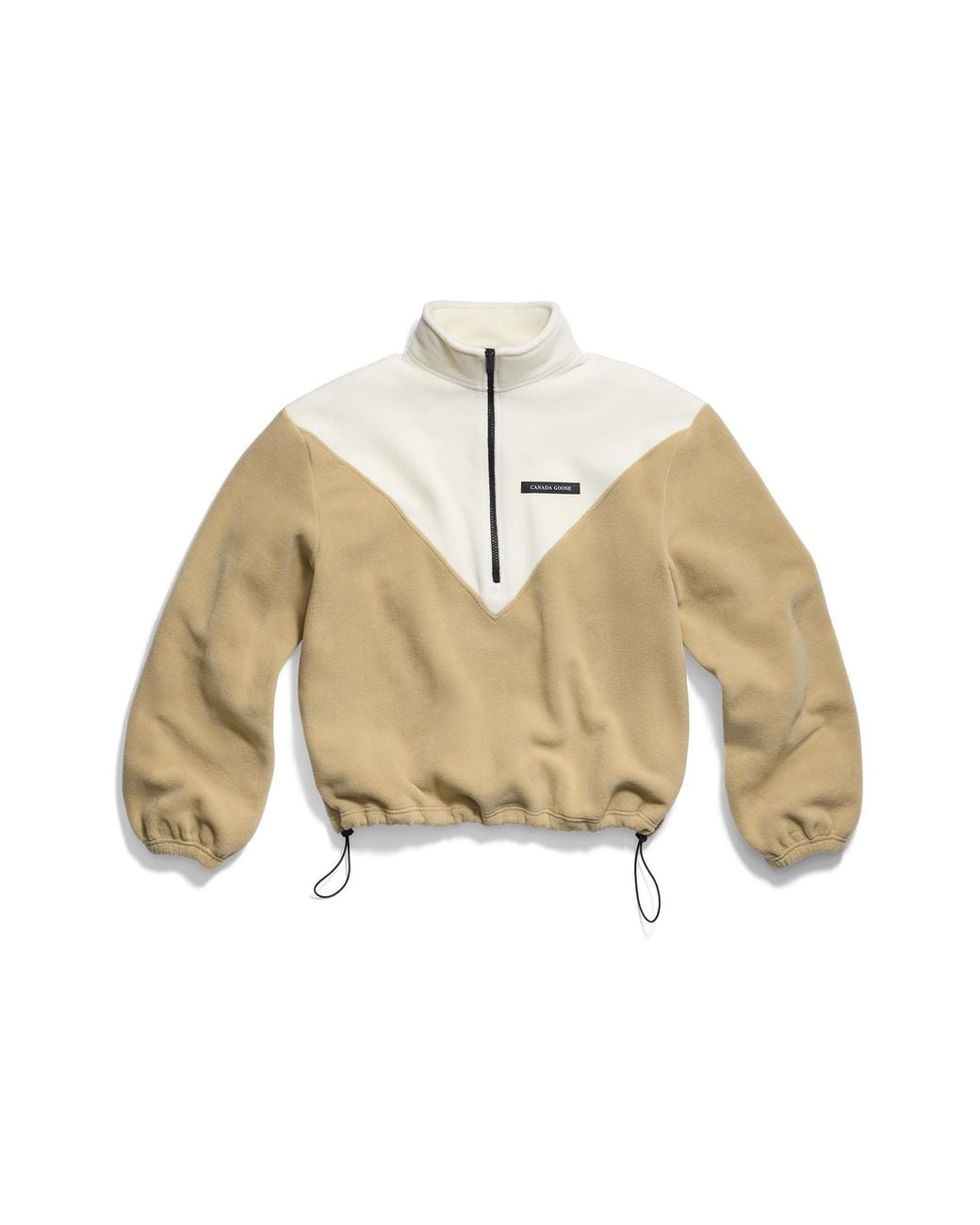 Canada Goose Natural Tayen Colour Block Fleece Quarter Zip