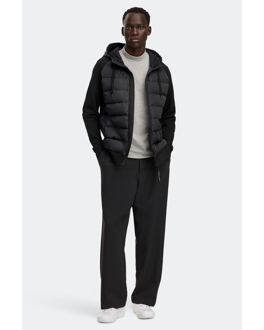 Canada Goose Black Hybridge Huron Full Zip Hoodie for men