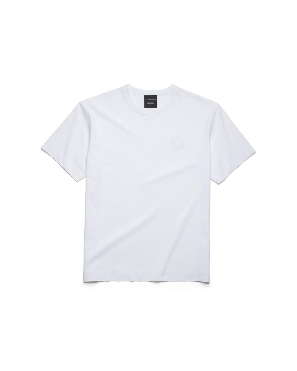 Canada Goose White Gladstone Embroidered Relaxed T-Shirt for men