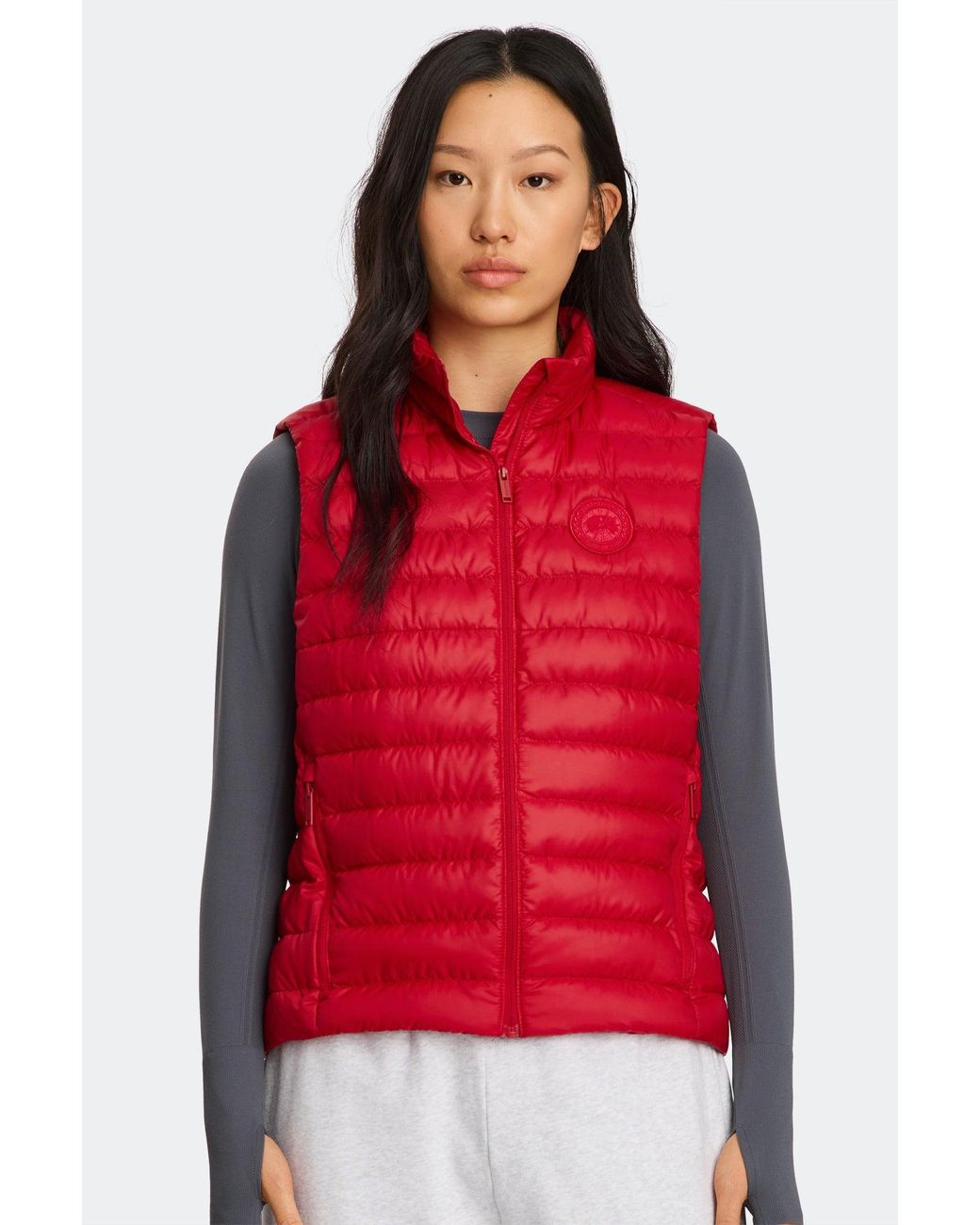 Canada Goose Red Aethera Vest Tonal Disc
