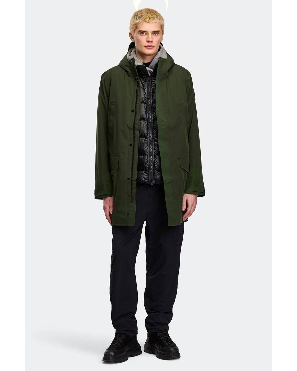 Canada Goose Green Barclay Rain Jacket Disc for men