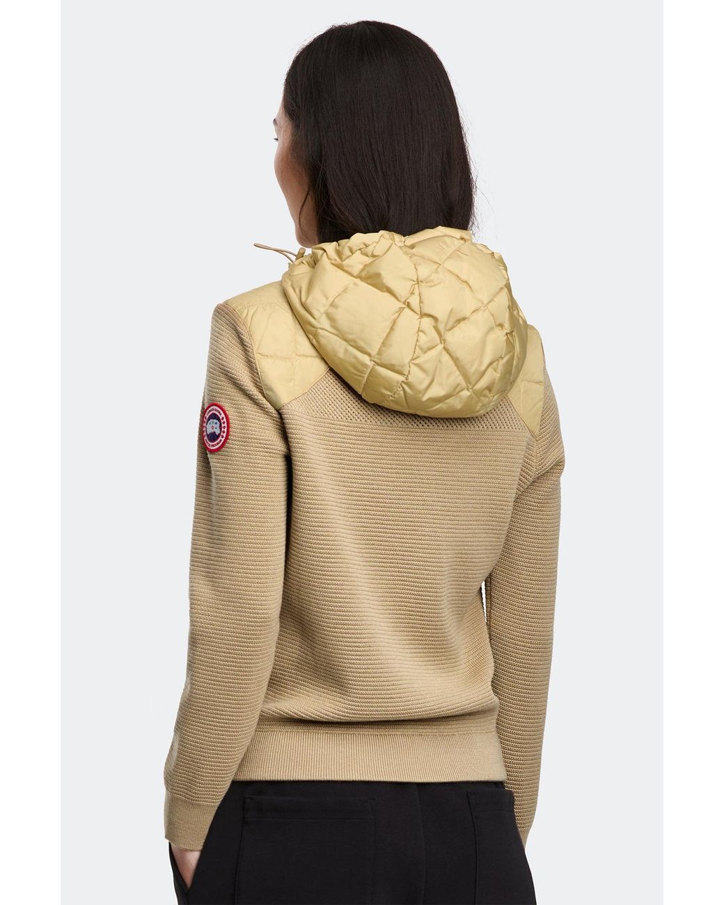 Canada Goose Natural Hybridge Quilted Knit Hoodie