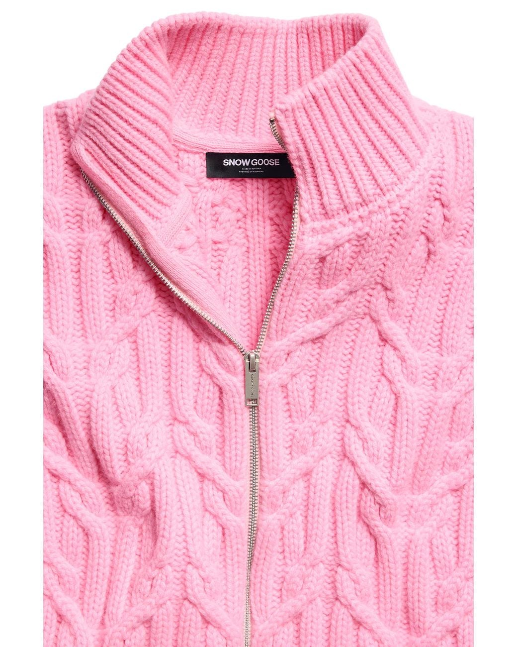 Canada Goose Pink Reese Full Zip Cardigan