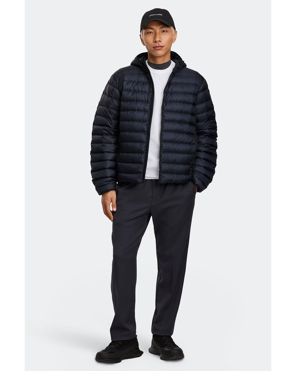 Canada Goose Blue Stratus Hoodie Tonal Disc for men