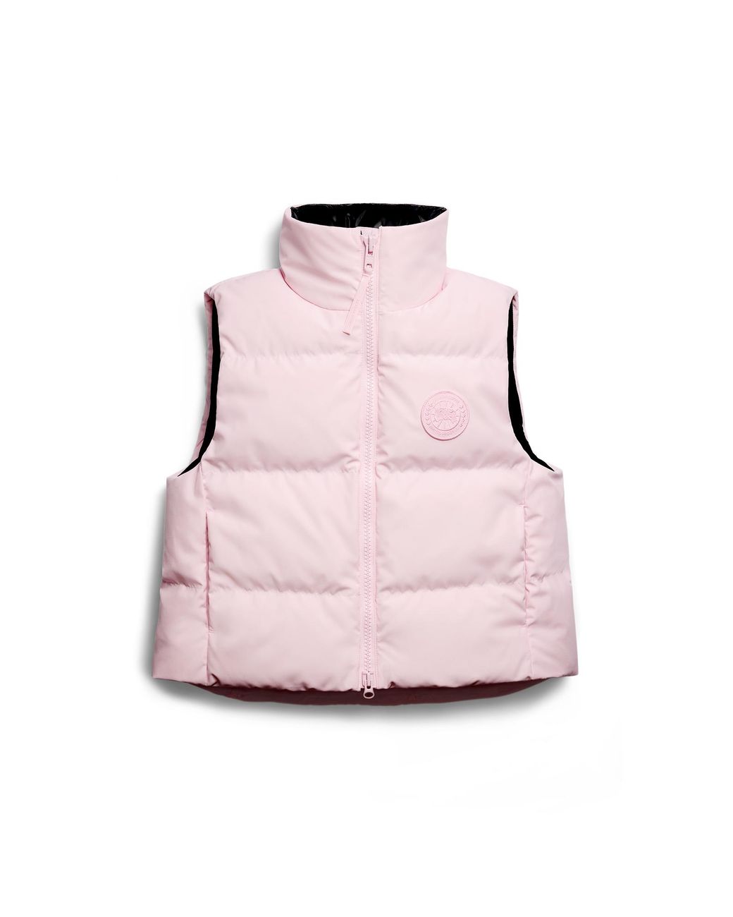Canada Goose Pink Grandview Cropped Vest Tonal Disc