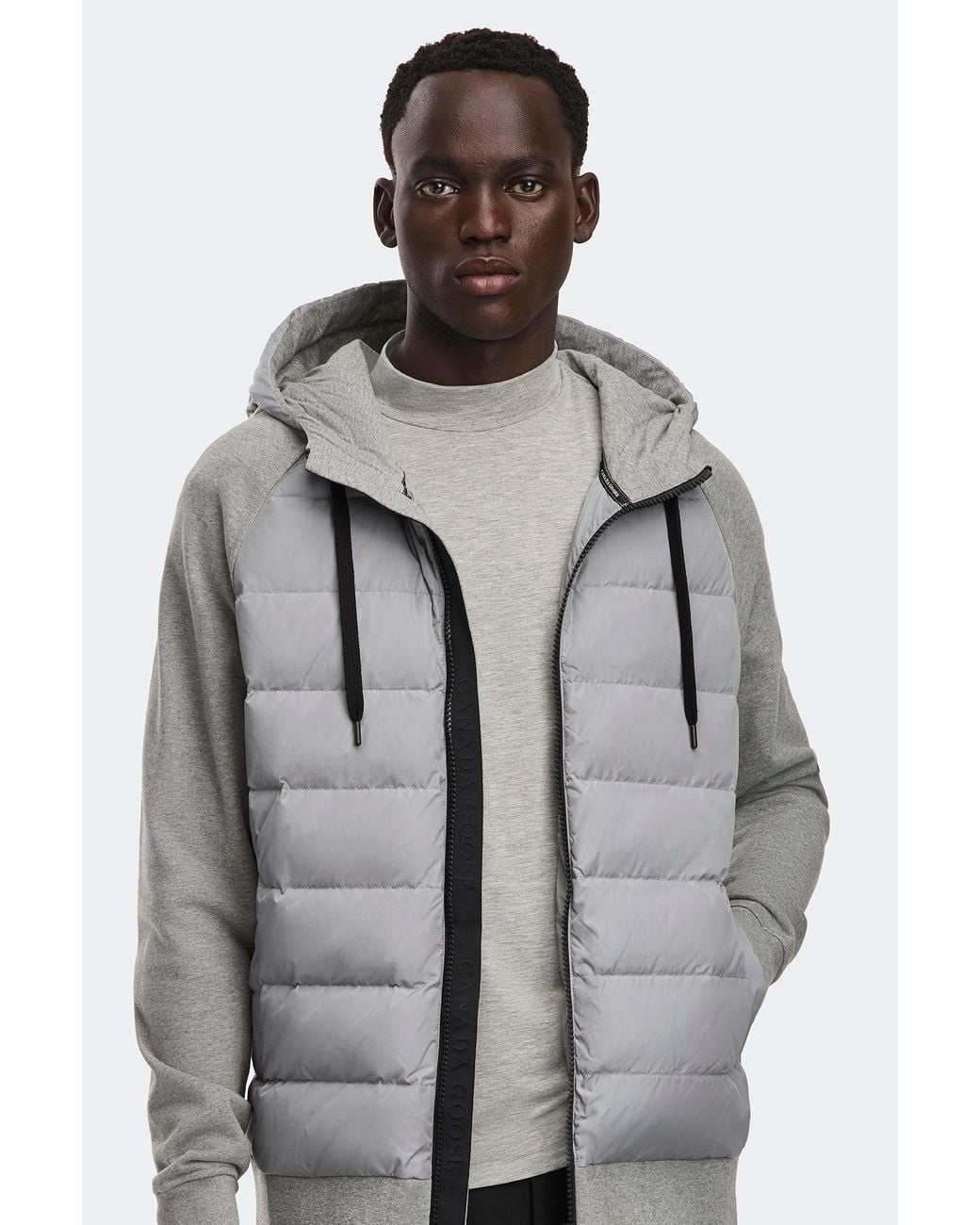 Canada Goose Gray Hybridge Huron Full Zip Hoodie for men
