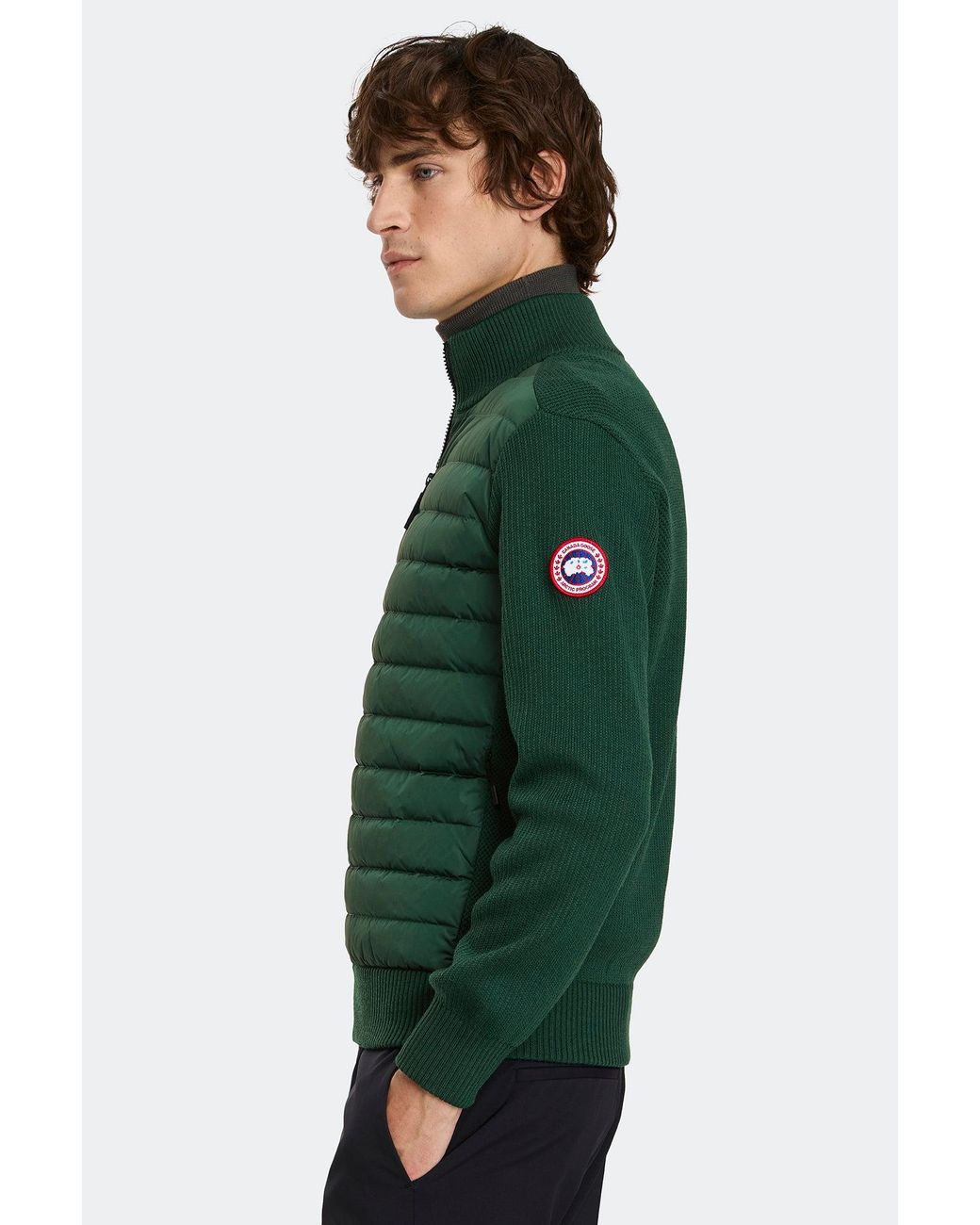 Canada Goose Green Hybridge Knit Jacket for men