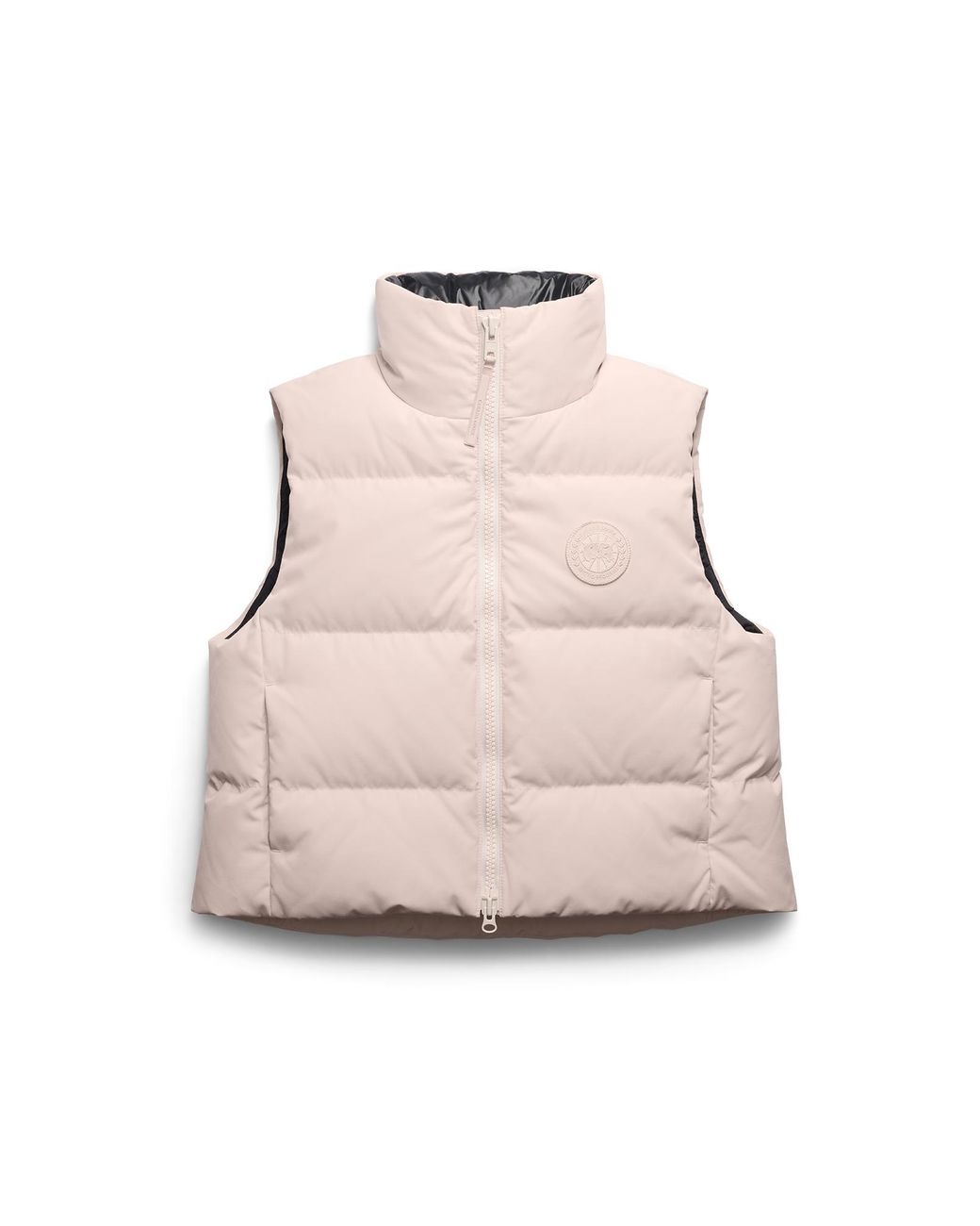 Canada Goose Natural Grandview Cropped Vest Tonal Disc