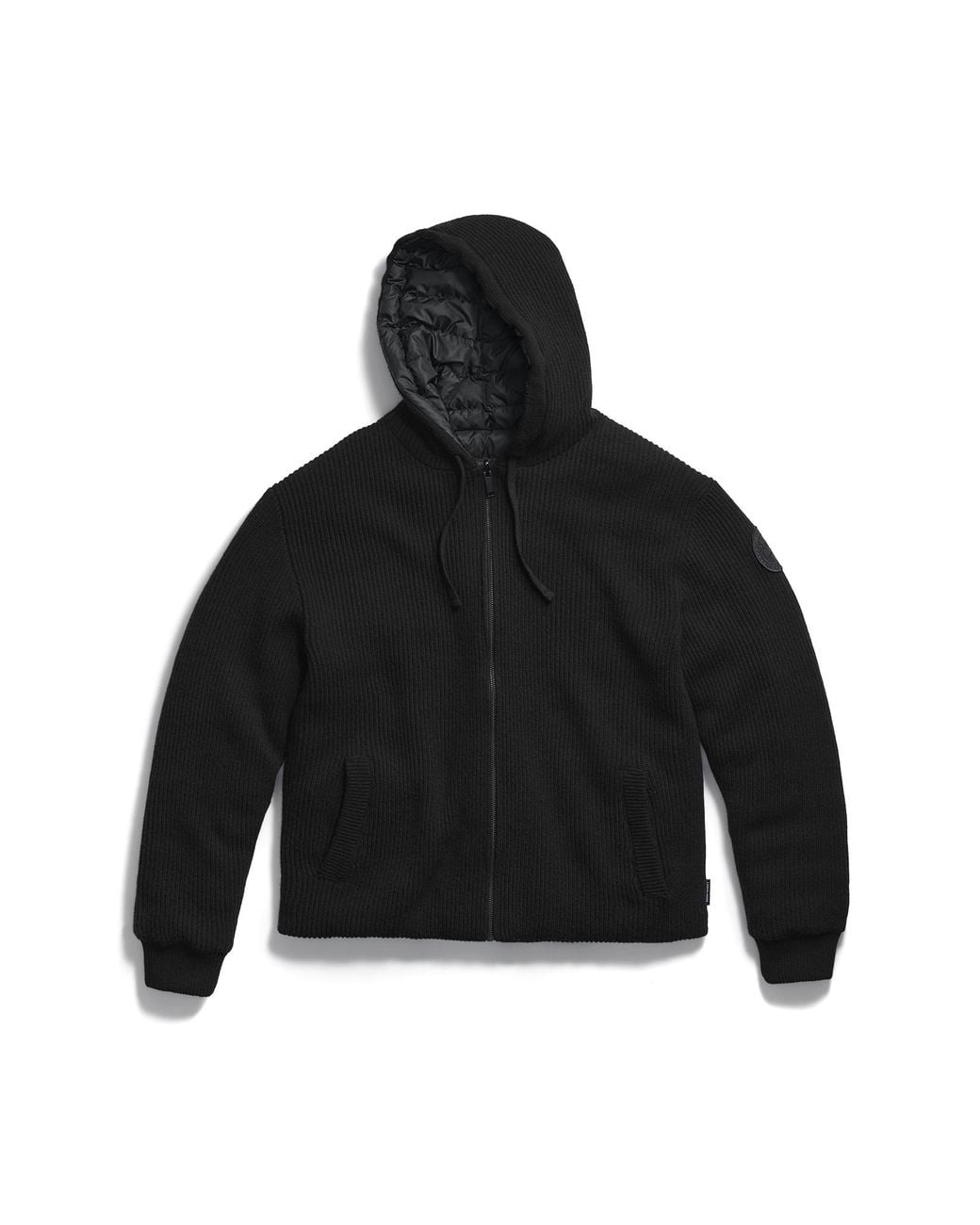 Canada Goose Black Hybridge Hunter Full Zip Hoodie for men