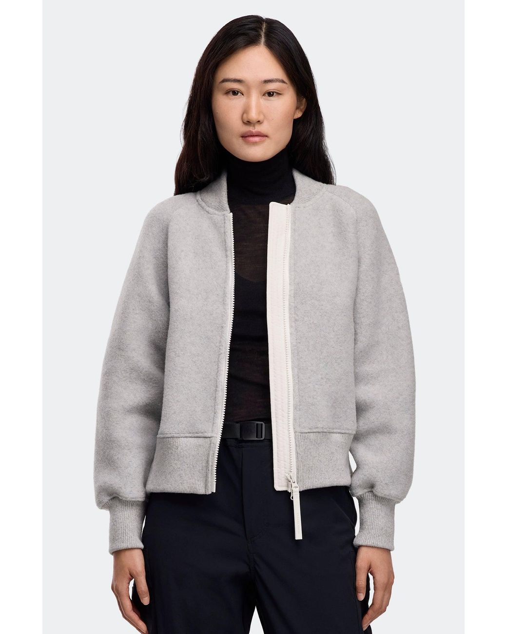 Canada Goose Gray Sierra Fleece Bomber Disc