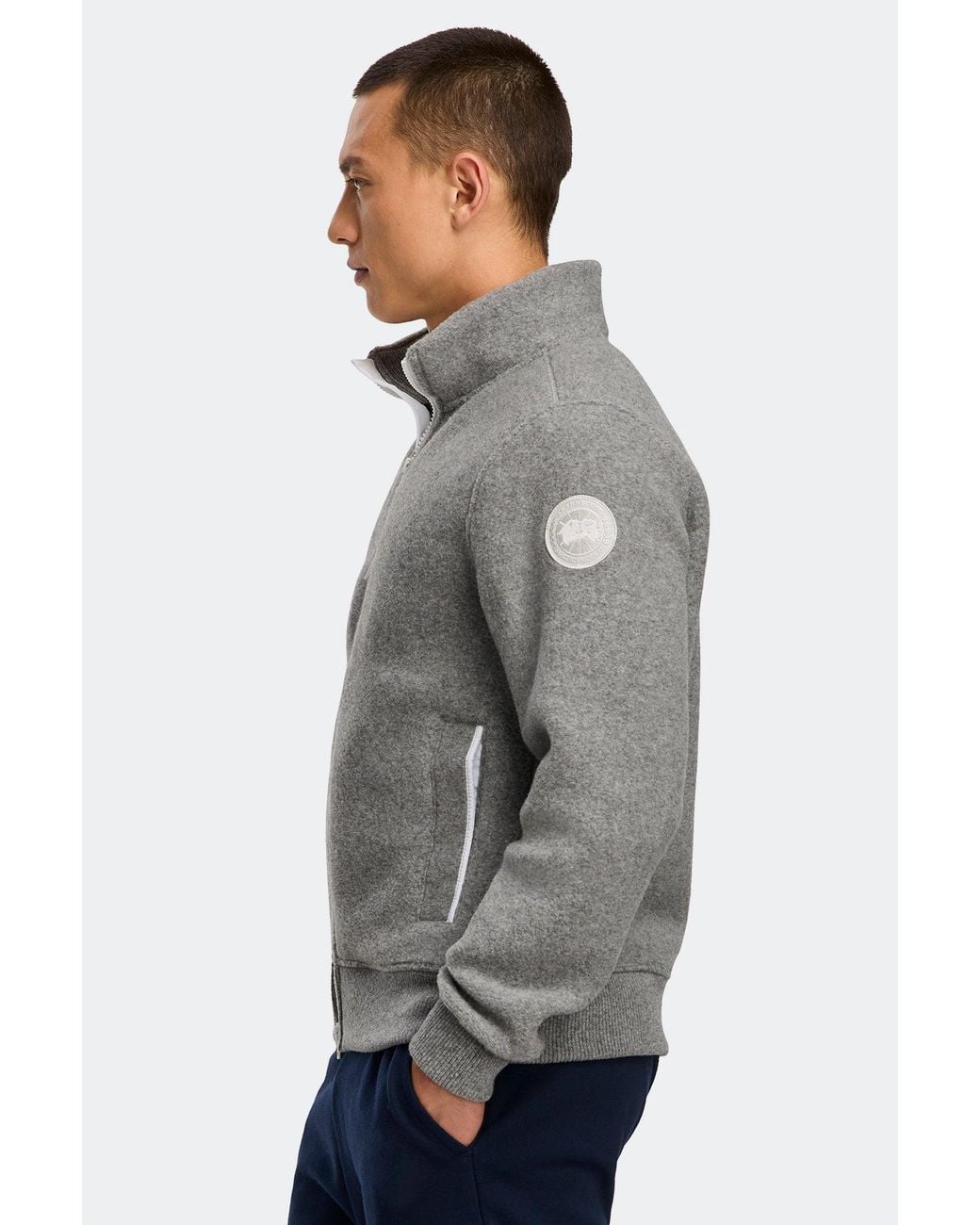 Canada Goose Gray Lawson Humanature Fleece Jacket for men