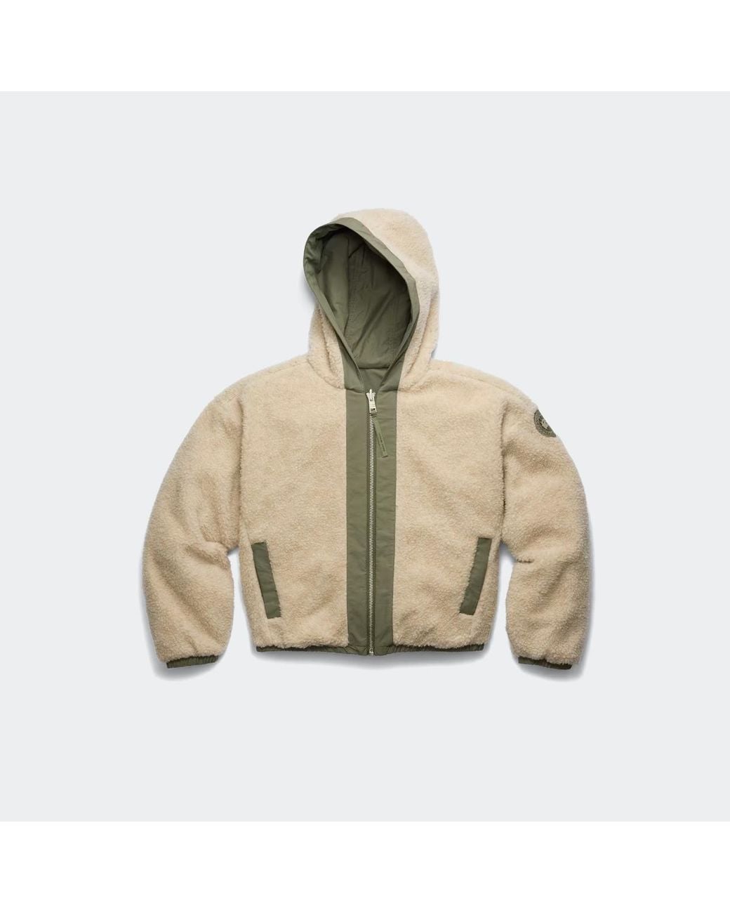 Canada Goose Natural Alberni Reversible Fleece Bomber