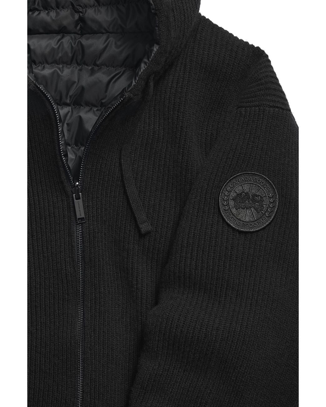 Canada Goose Black Hybridge Hunter Full Zip Hoodie for men