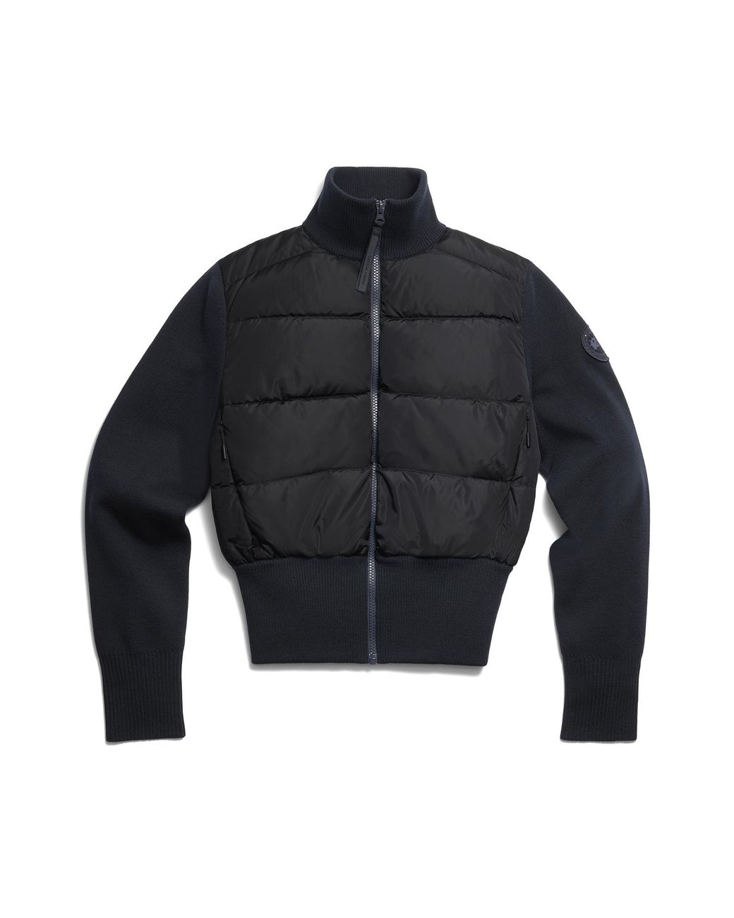 Canada Goose Blue Hybridge Wide Quilt Knit Jacket Tonal Disc
