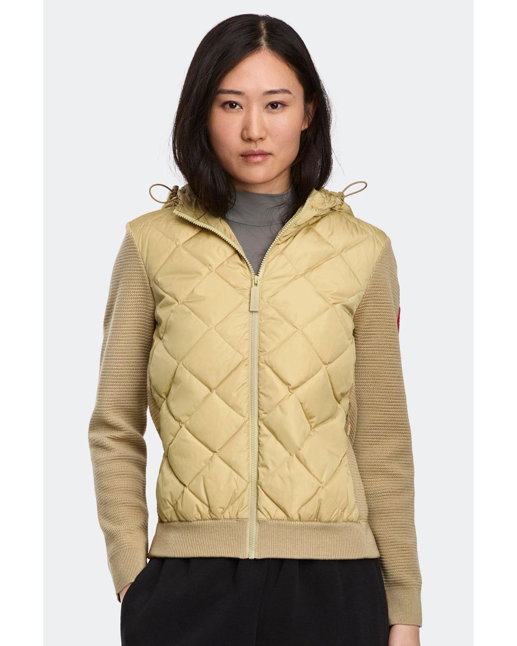 Canada Goose Natural Hybridge Quilted Knit Hoodie