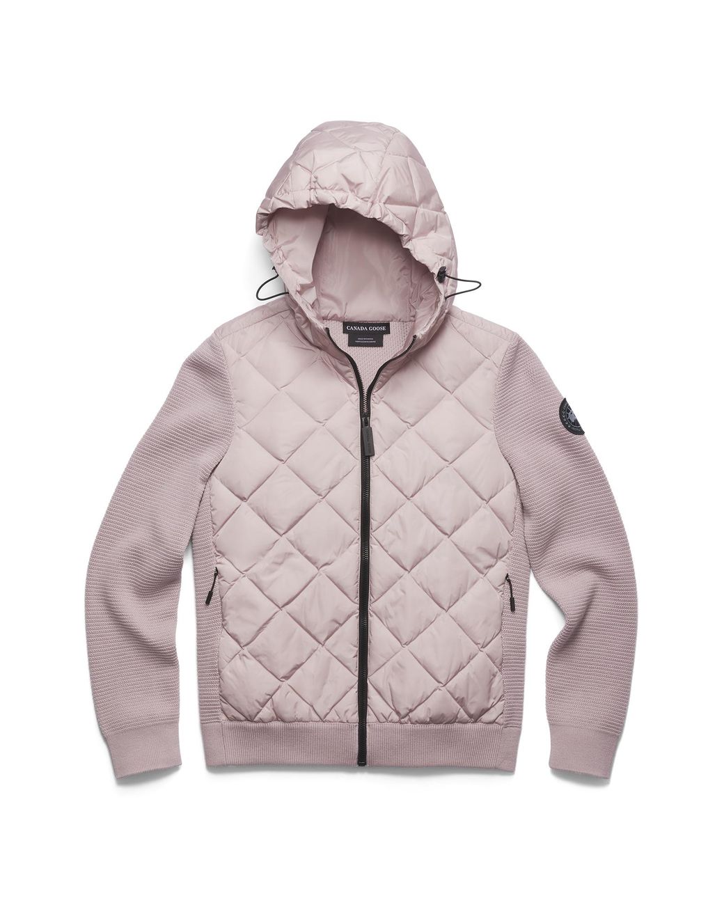 Canada Goose Black Hybridge Quilted Knit Hoodie Disc