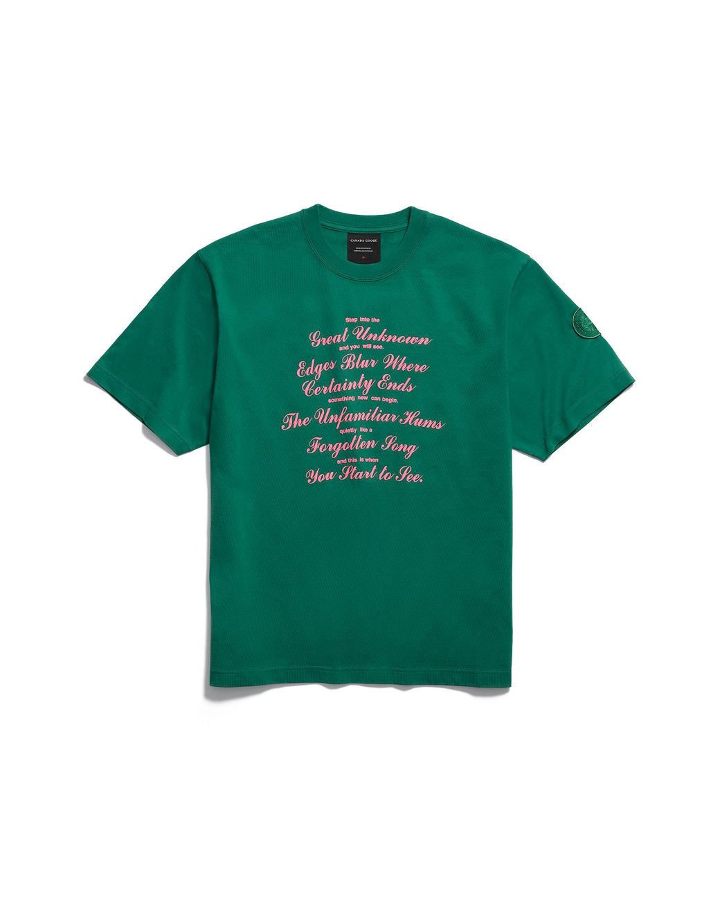 Canada Goose Green Novo Poem T-Shirt for men