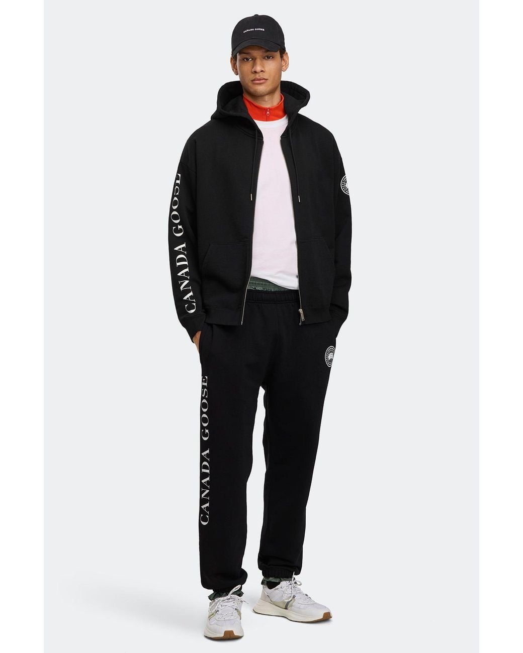 Canada Goose Black Rove Graphic Full Zip Hoodie for men