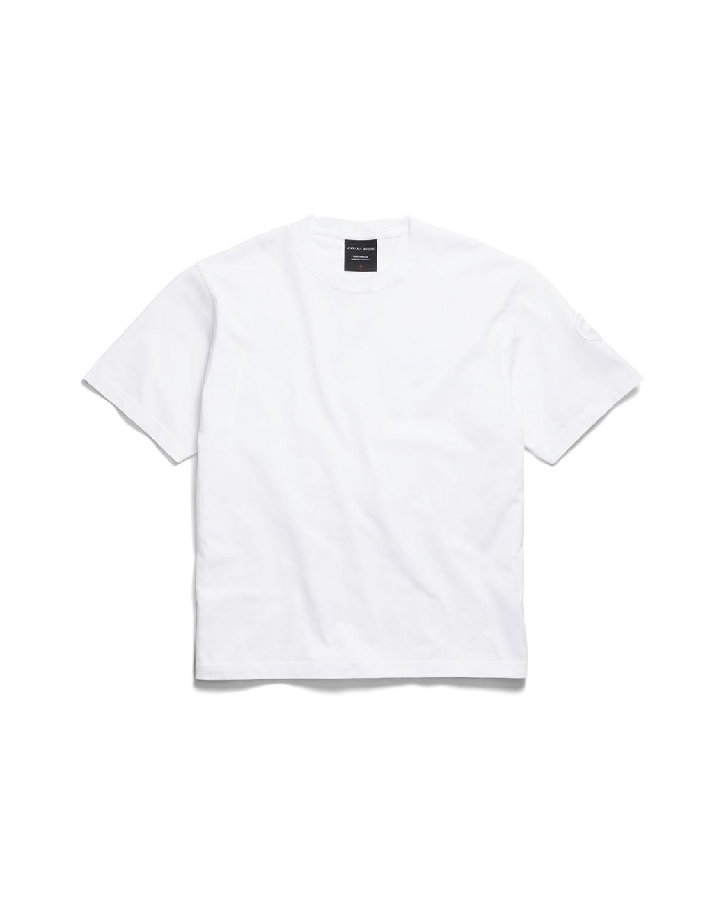Canada Goose White Novo T-Shirt Tonal Disc for men