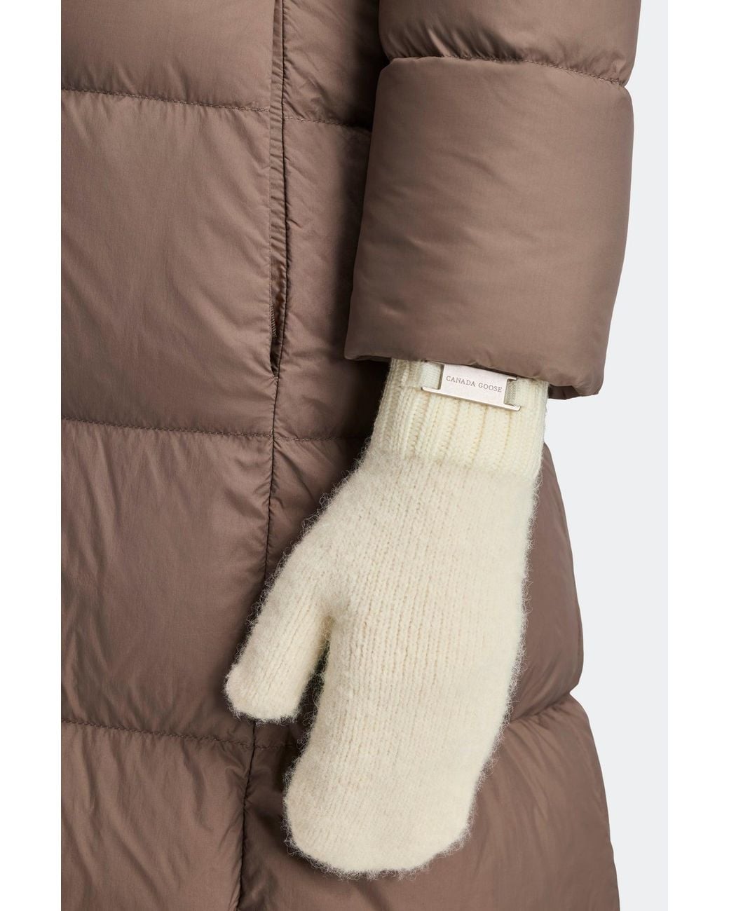 Canada Goose White Alpaca Mitten