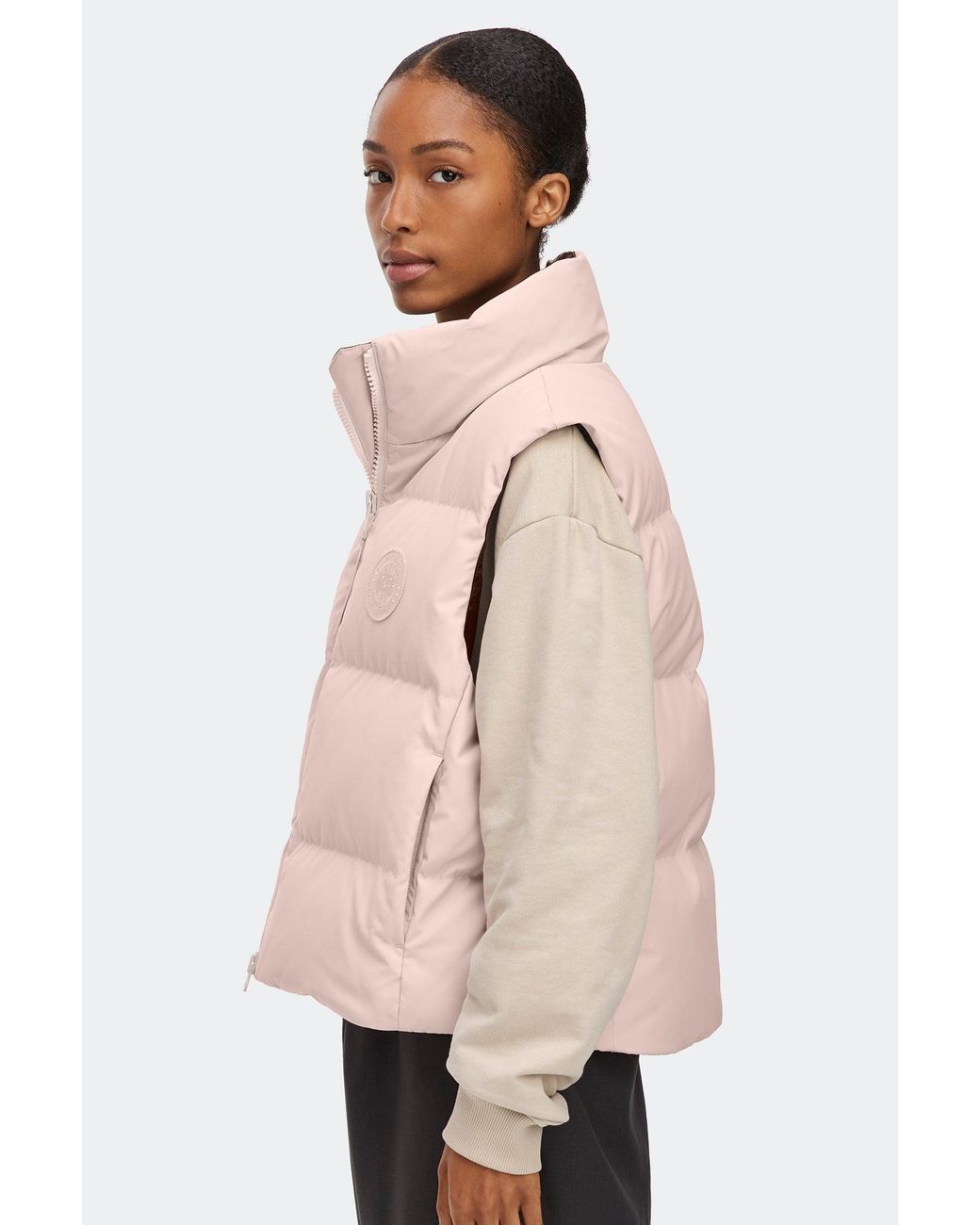 Canada Goose Natural Grandview Cropped Vest Tonal Disc