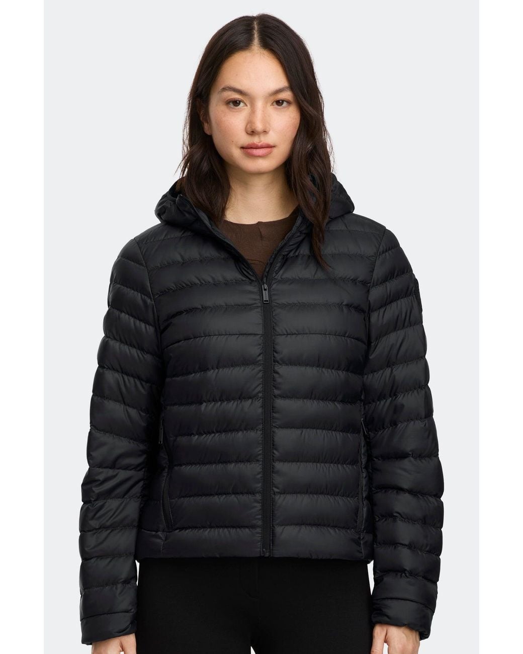 Canada Goose Black Aethera Hoodie Tonal Disc