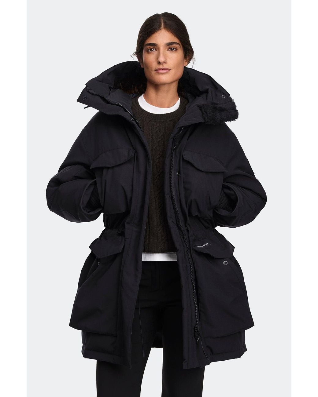 Canada Goose Black Erie Parka Tonal Disc