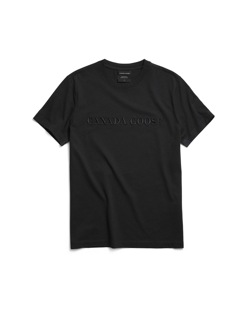 Canada Goose Black Emersen Embroidered T-Shirt for men