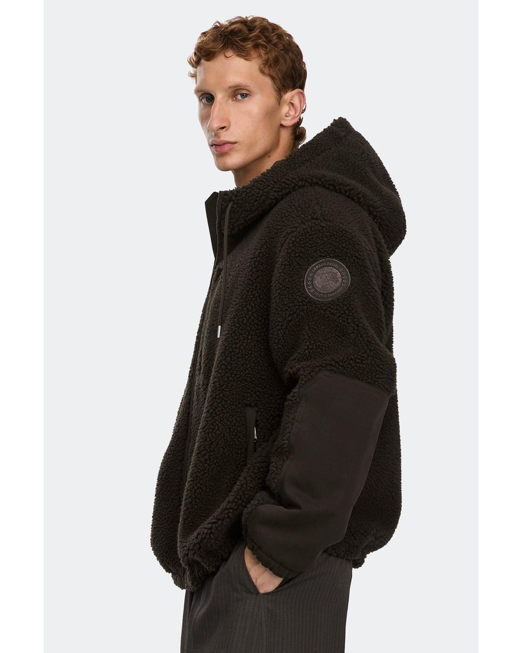 Canada Goose Black Harrier Full Zip Fleece Hoodie for men