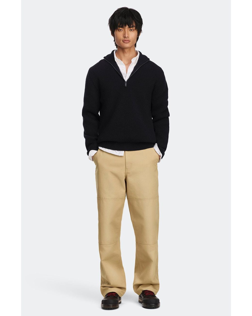 Canada Goose Black Mckinney Knit Quarter Zip for men
