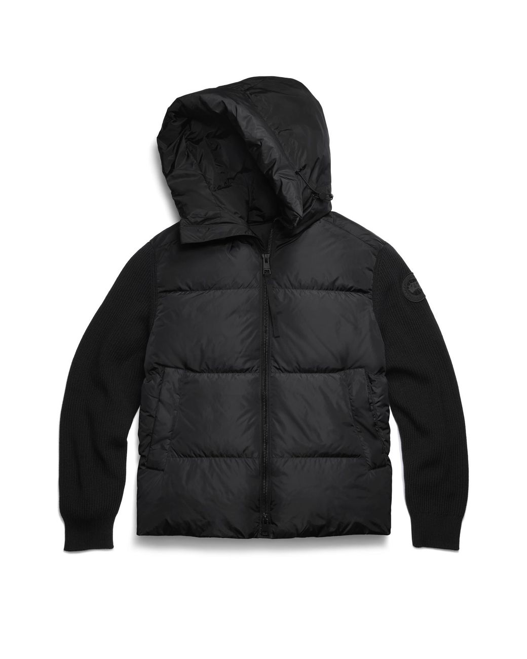 Canada Goose Black Hybridge Grove Knit Hoodie for men