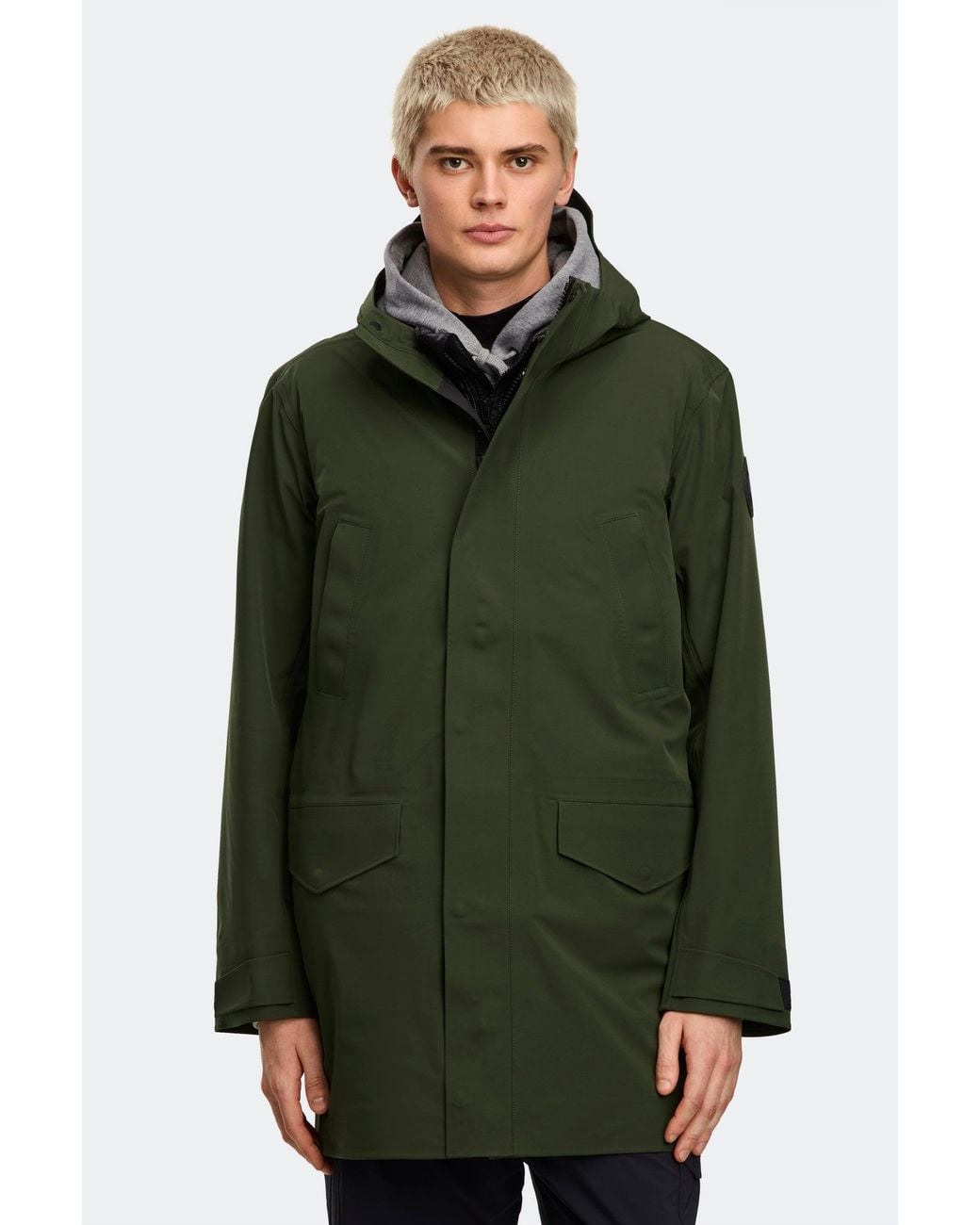Canada Goose Green Barclay Rain Jacket Disc for men