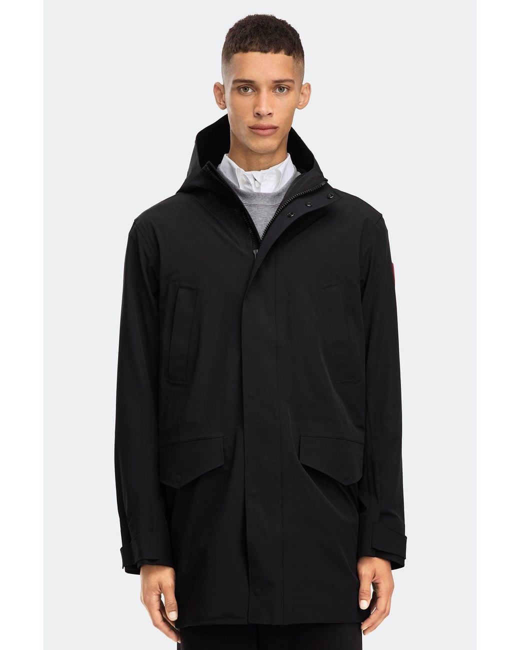 Canada Goose Black Barclay Rain Jacket for men