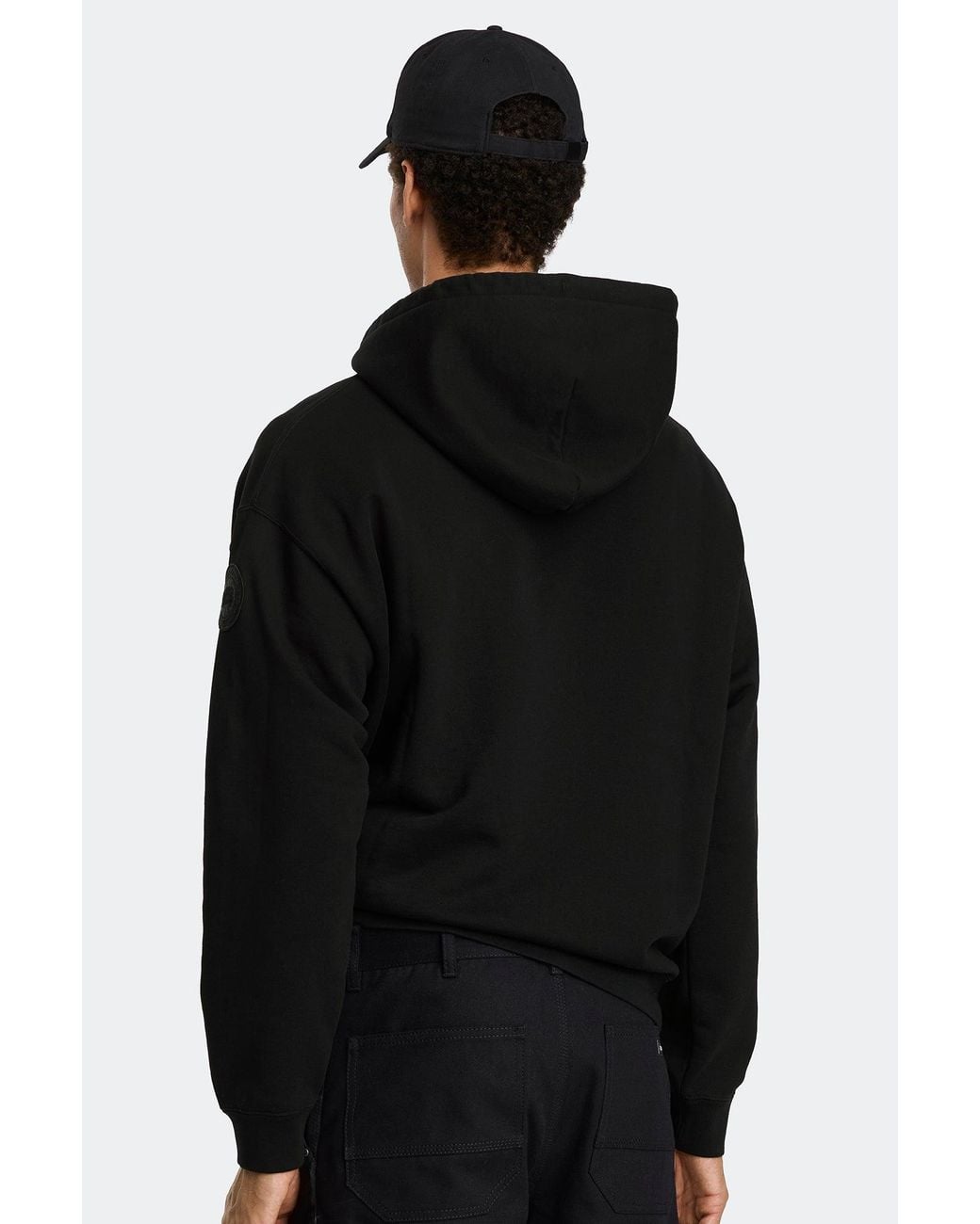Canada Goose Black Rove Hoodie Tonal Disc for men