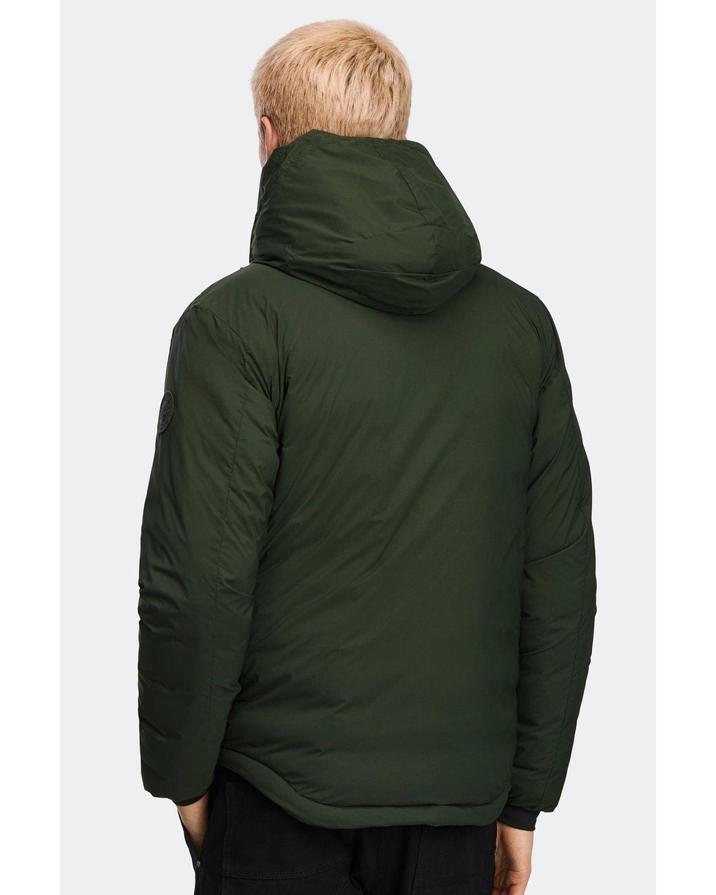 Canada Goose Green Lodge Hoodie Tonal Disc for men