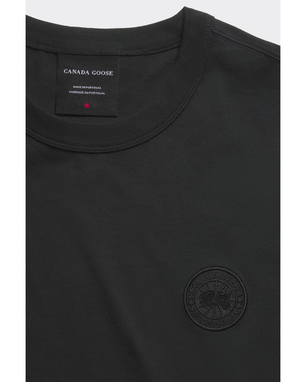 Canada Goose Black Gladstone Embroidered Relaxed T-Shirt for men