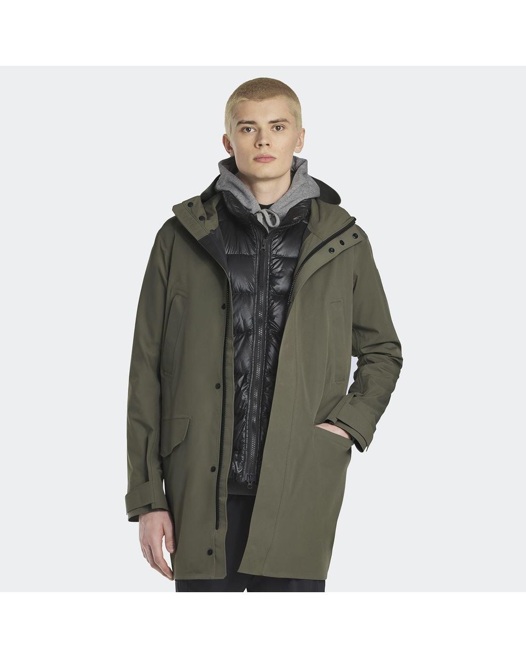 Canada Goose Green Barclay Rain Jacket for men